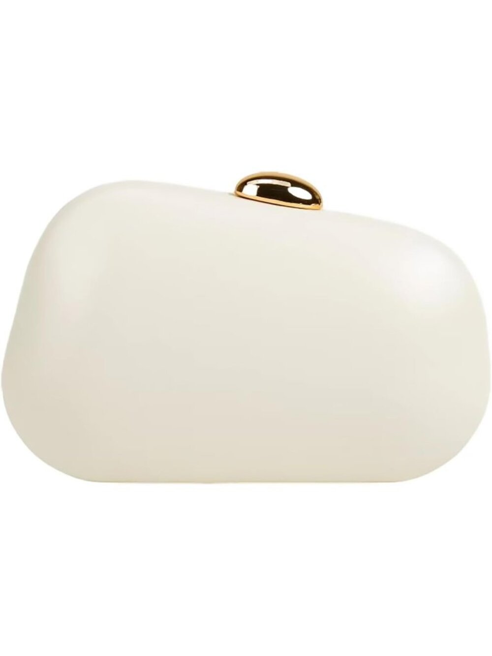 Women White Print Acrylic Shell Clutch Purse Removable Shoulder Chain Bag